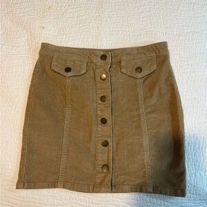 tan corduroy skirt